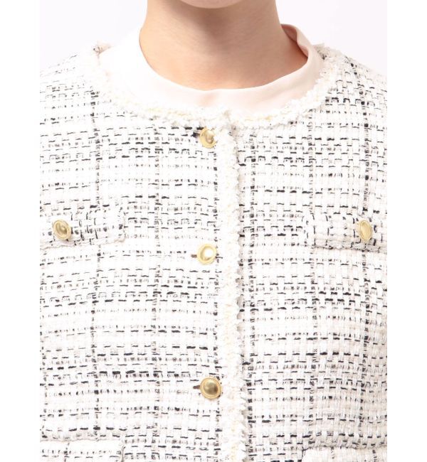 MERCURYDUO「オリジナルツイードノーカラージャケット」|ノーカラージャケット|