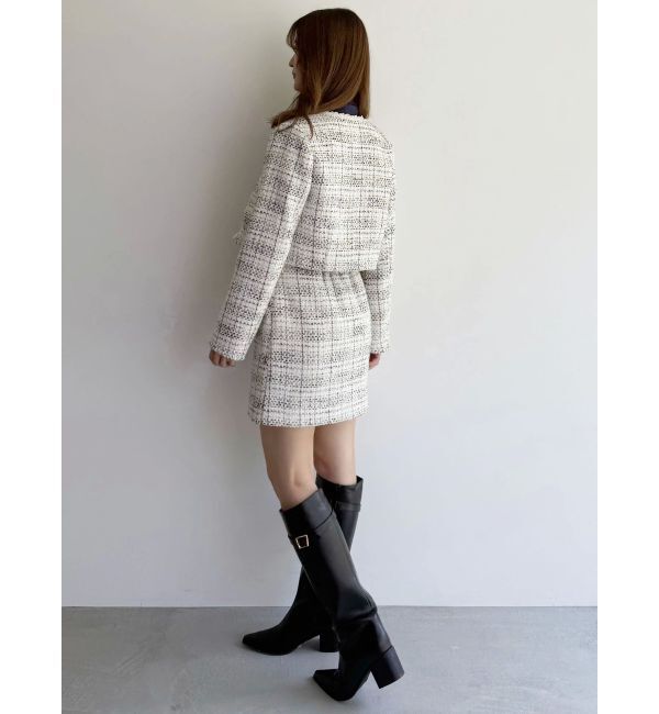 MERCURYDUO「オリジナルツイードノーカラージャケット」|ノーカラージャケット|