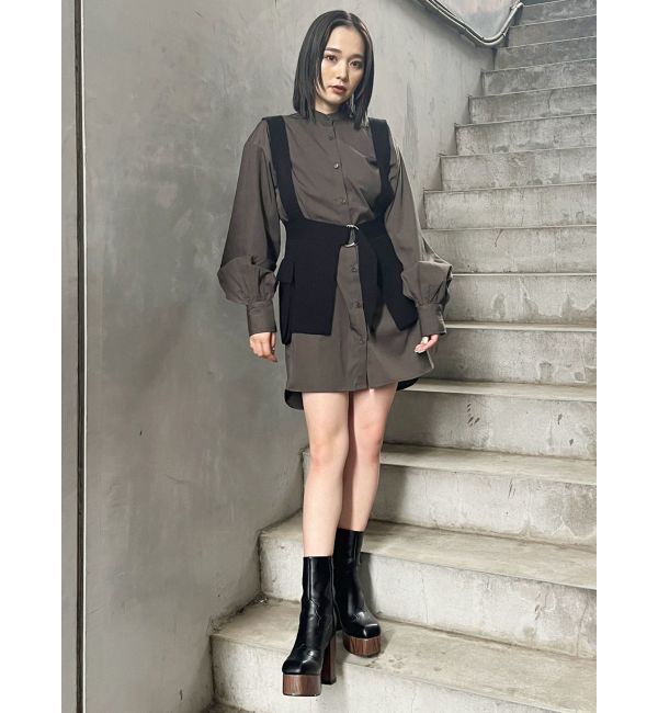 MURUA「ウエスタンステッチミドルブーツ」|ショートブーツ|