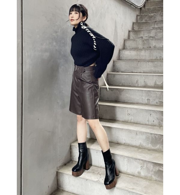 MURUA「ウエスタンステッチミドルブーツ」|ショートブーツ|