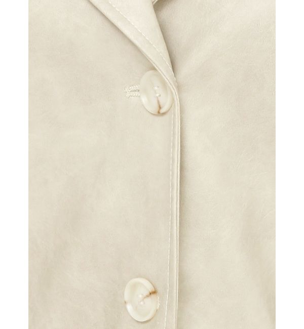 MURUA「フェイクレザーミドルジャケット」|ブルゾン・スタジャン|