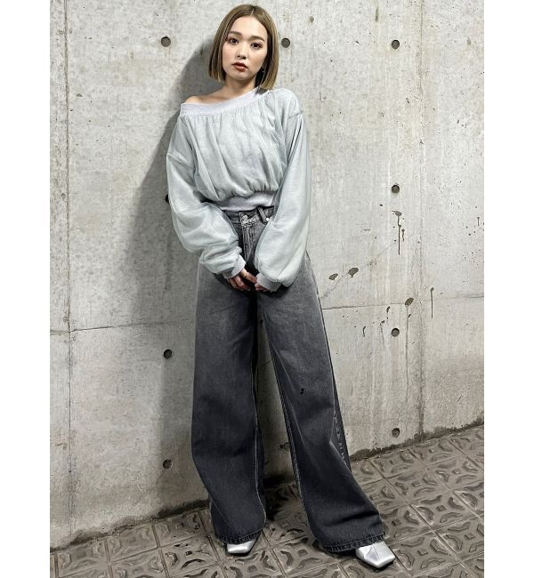 MURUA「チュールレイヤードプルオーバー」|Tシャツ・カットソー|