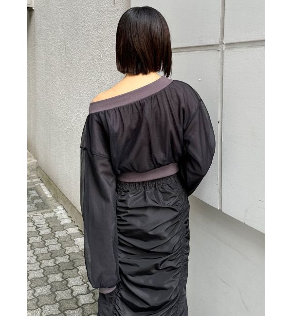 MURUA「チュールレイヤードプルオーバー」|Tシャツ・カットソー|