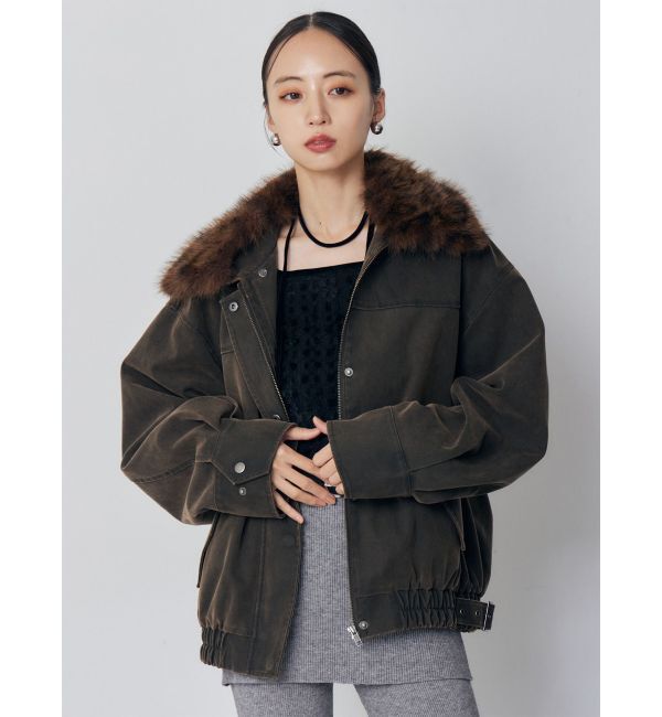 MURUA「2WAYカラーフェイクレザーブルゾン」|その他|