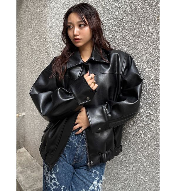 MURUA「2WAYカラーフェイクレザーブルゾン」|その他|