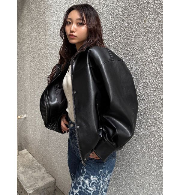 MURUA「2WAYカラーフェイクレザーブルゾン」|その他|