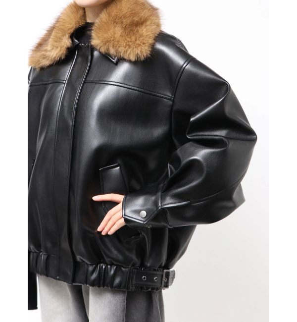 MURUA「2WAYカラーフェイクレザーブルゾン」|その他|