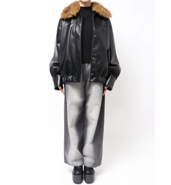 MURUA「2WAYカラーフェイクレザーブルゾン」|その他|