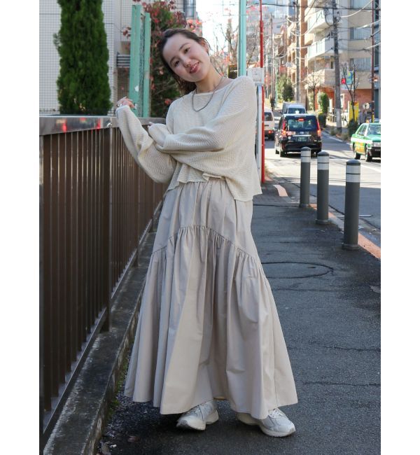 Ungrid「ショートメッシュロングスリーブTee」|Tシャツ・カットソー|