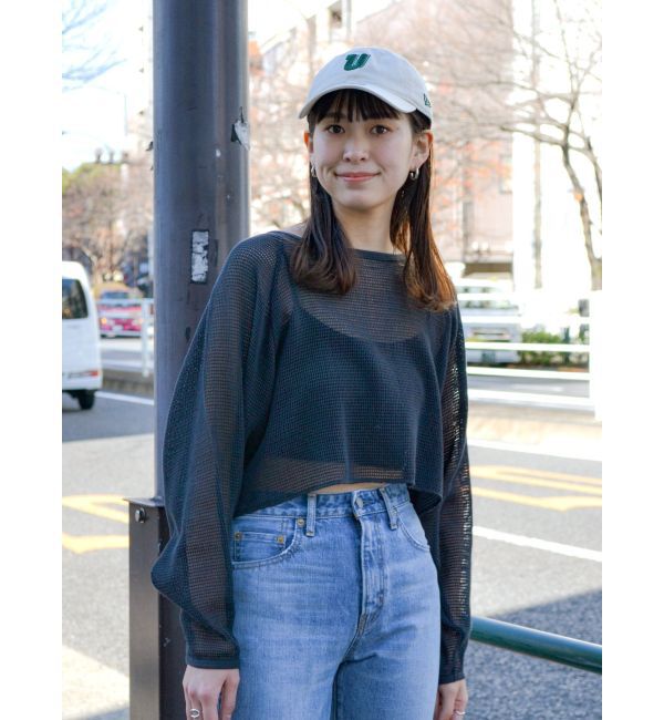 Ungrid「ショートメッシュロングスリーブTee」|Tシャツ・カットソー|