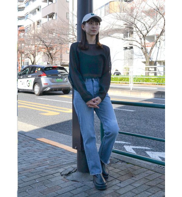 Ungrid「ショートメッシュロングスリーブTee」|Tシャツ・カットソー|