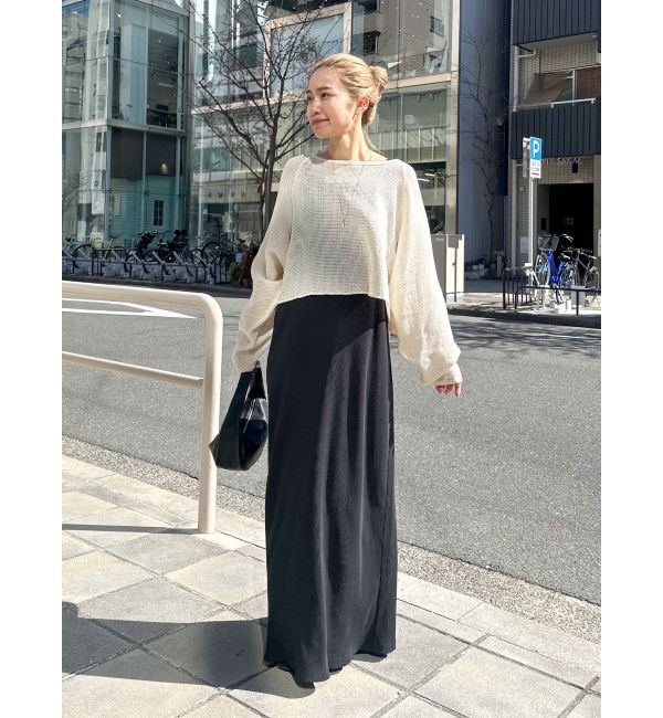 Ungrid「ショートメッシュロングスリーブTee」|Tシャツ・カットソー|