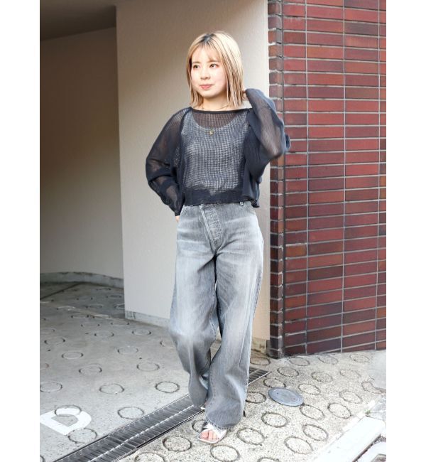 Ungrid「ショートメッシュロングスリーブTee」|Tシャツ・カットソー|