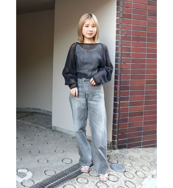 Ungrid「ショートメッシュロングスリーブTee」|Tシャツ・カットソー|