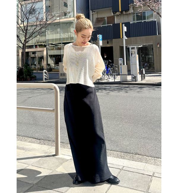 Ungrid「ショートメッシュロングスリーブTee」|Tシャツ・カットソー|