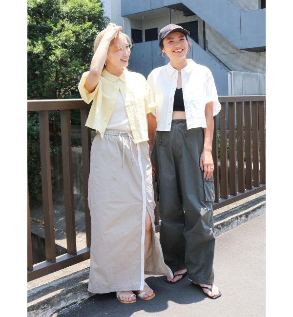 Ungrid「シアービックハーフスリーブシャツ」|シャツ・ブラウス|