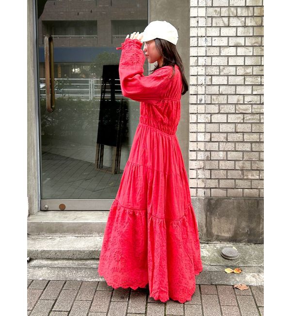 Ungrid「カットワークレースコンビワンピース」|ワンピース|