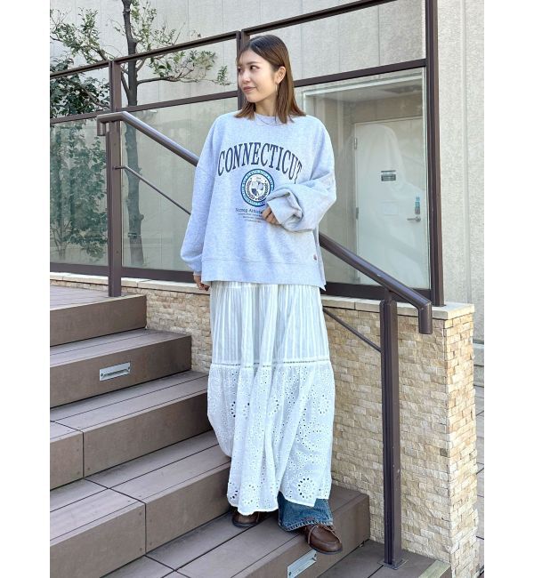 Ungrid「カットワークレースコンビワンピース」|ワンピース|