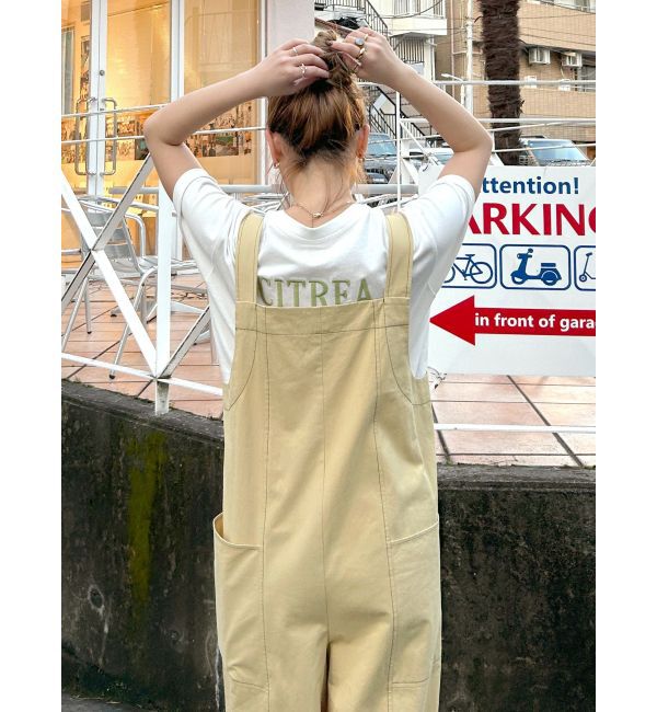 Ungrid「【WEB限定】ステッチデザインサロペット」|オールインワン|