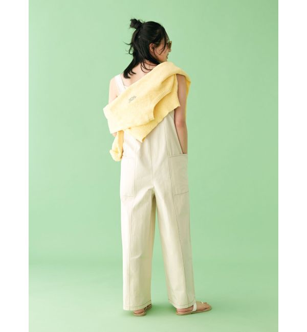 Ungrid「【WEB限定】ステッチデザインサロペット」|オールインワン|