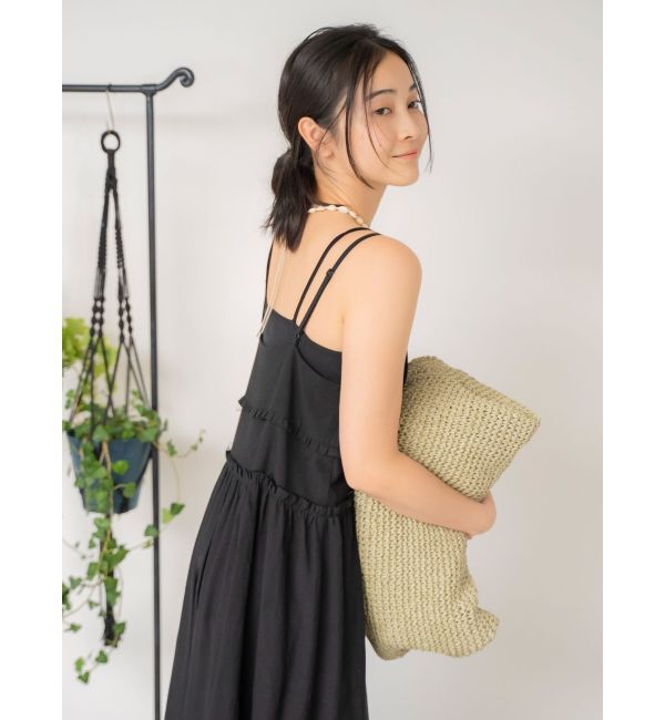 Ungrid「カットワークデザインキャミワンピース」|ワンピース|