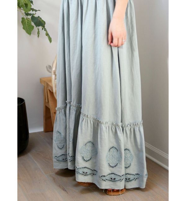 Ungrid「カットワークデザインキャミワンピース」|ワンピース|