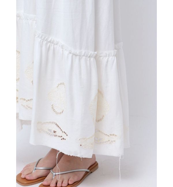 Ungrid「カットワークデザインキャミワンピース」|ワンピース|