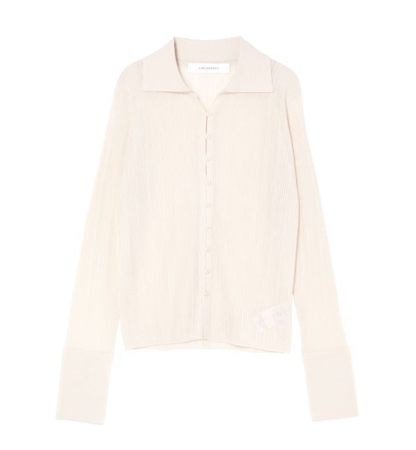 LAGUNAMOON「シャツカラーシアーニットプルオーバー」|ニット・セーター|