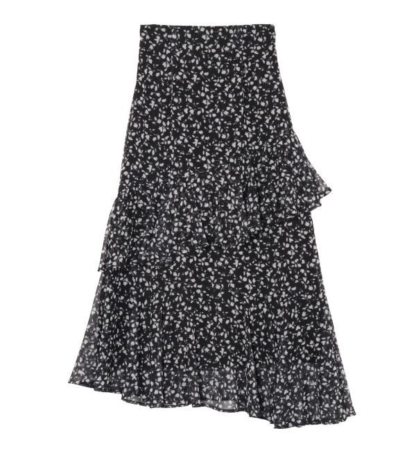 LAGUNAMOON「楊柳プリントアシンメトリーティアードスカート」|スカート|