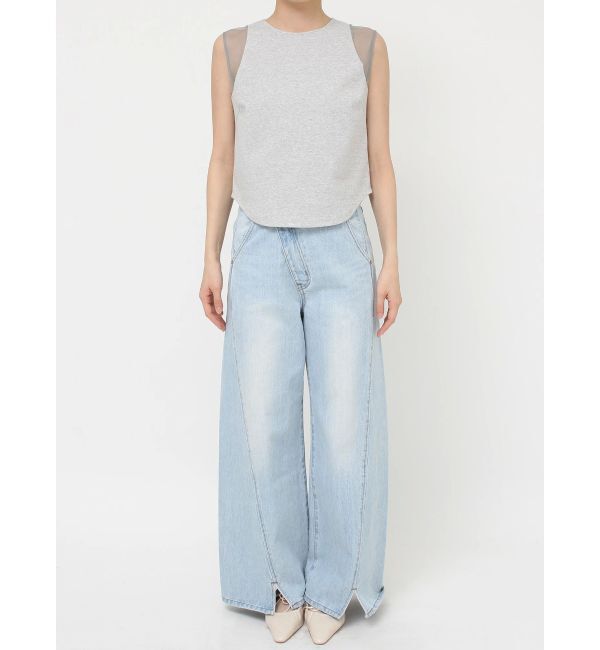 LAGUNAMOON「ショルダーメッシュタンク」|タンクトップ|