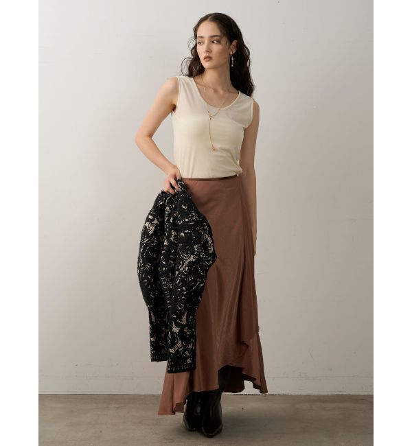 LAGUNAMOON「クロスレイヤードナロースカート」|スカート|