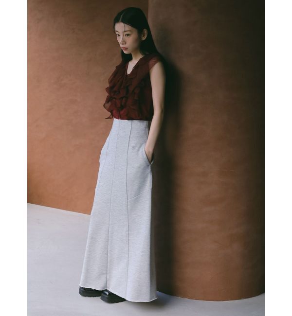 LAGUNAMOON「メッシュフリルノースリニットプルオーバー」|ニット・セーター|