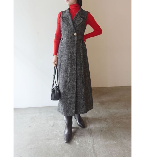 LAGUNAMOON「ツイードメタルボタンテーラードジャンパースカート」|ジャンパースカート|