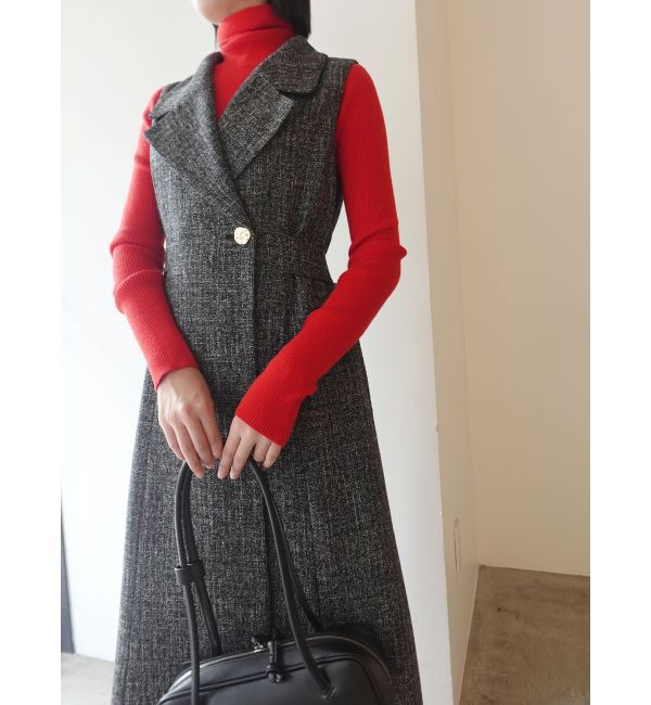 LAGUNAMOON「ツイードメタルボタンテーラードジャンパースカート」|ジャンパースカート|