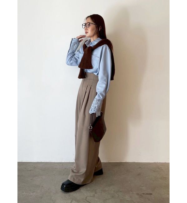 LAGUNAMOON「レースカフスシャツ」|シャツ・ブラウス|