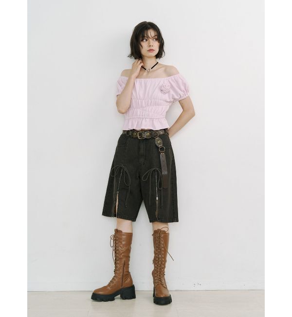 jouetie「コサージュギャザートップス」|Tシャツ・カットソー|