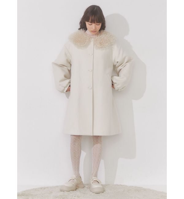 merry jenny「フェイクファーカラーAラインコート」|その他|