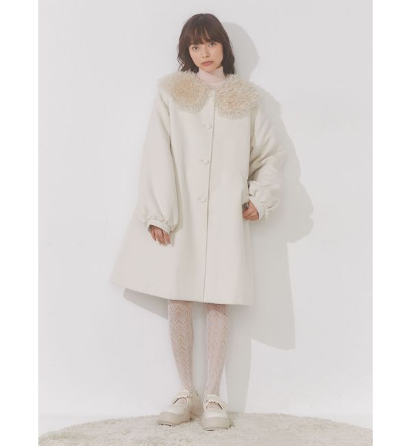 merry jenny「フェイクファーカラーAラインコート」|その他|