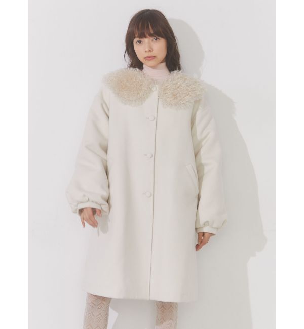 merry jenny「フェイクファーカラーAラインコート」|その他|