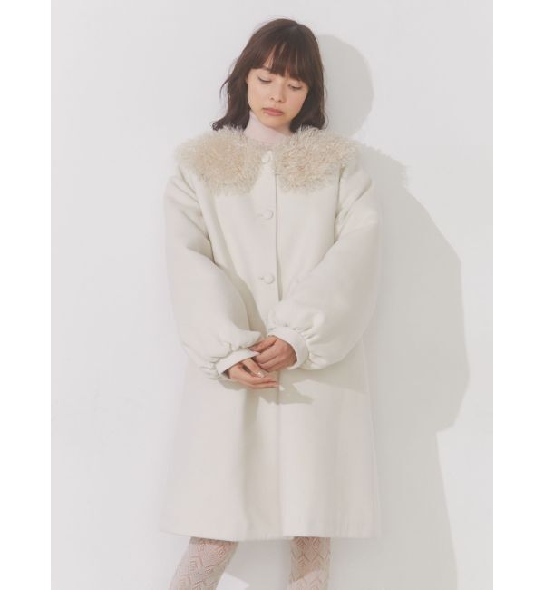merry jenny「フェイクファーカラーAラインコート」|その他|