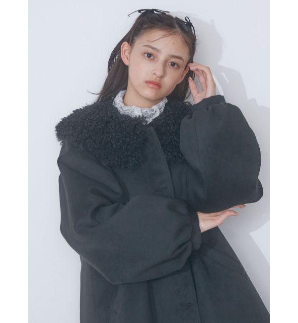 merry jenny「フェイクファーカラーAラインコート」|その他|