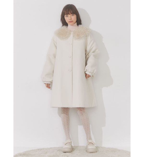 merry jenny「フェイクファーカラーAラインコート」|その他|