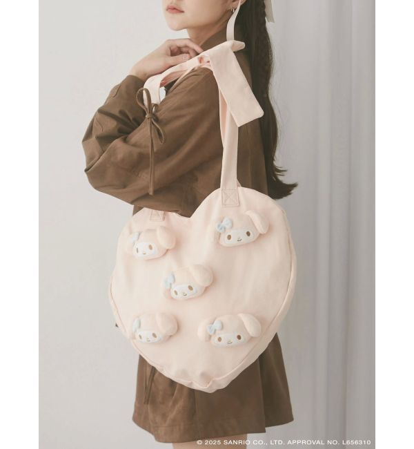 merry jenny「【メロクロコラボ】My Melody heart tote bag(PINK)」|トートバッグ|ピンク