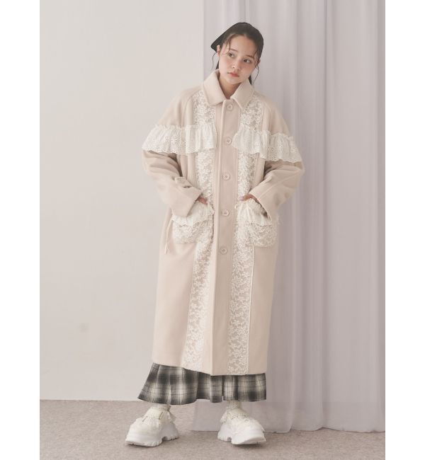 merry jenny「レースデコラティブコート」|チェスターコート|