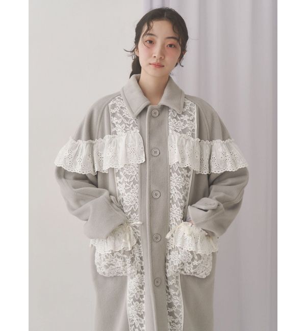 merry jenny「レースデコラティブコート」|チェスターコート|