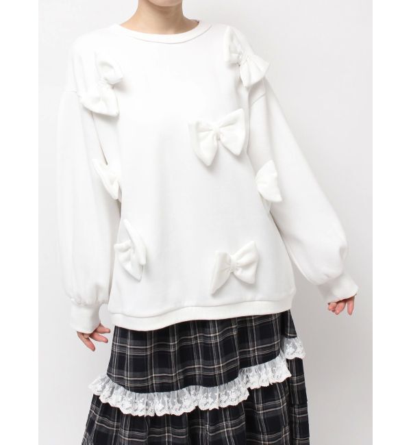 merry jenny「ぽんぽんリボンスウェット」|スウェット・ジャージ|