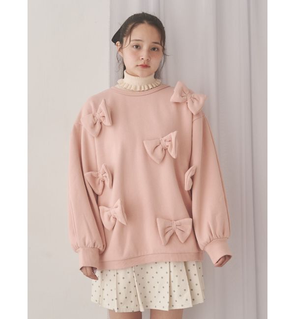 merry jenny「ぽんぽんリボンスウェット」|スウェット・ジャージ|