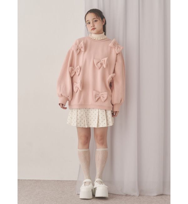 merry jenny「ぽんぽんリボンスウェット」|スウェット・ジャージ|