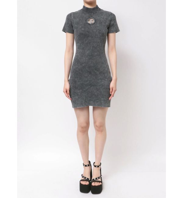 GYDA「SymmetryGYDA MOLDブリーチハーフスリーブニットワンピース」|ワンピース|