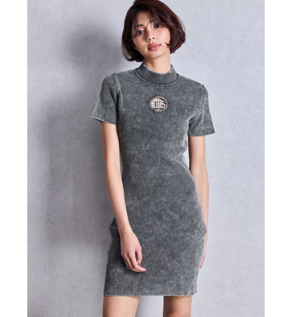 GYDA「SymmetryGYDA MOLDブリーチハーフスリーブニットワンピース」|ワンピース|